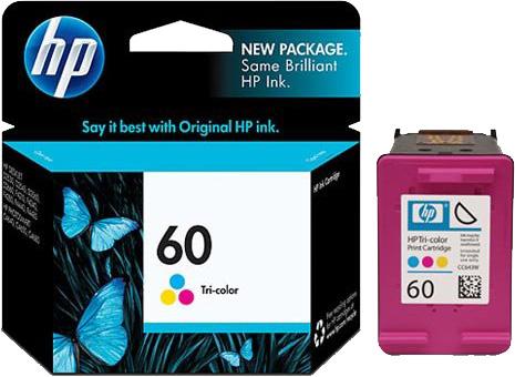 HP #60 CC643WL Tri-Colour Ink.