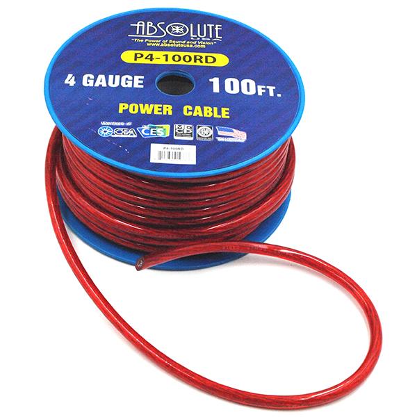 4 Guage Power Wire per ft Red