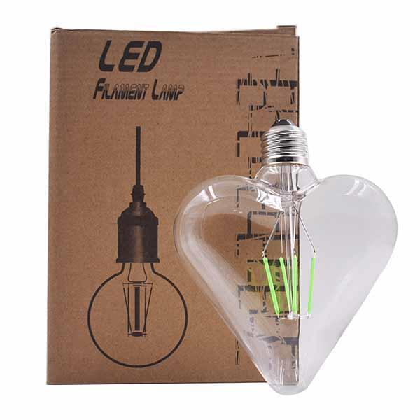 LED Heart Shaped Bulb, 4W, 110V, CDE-1732 Green