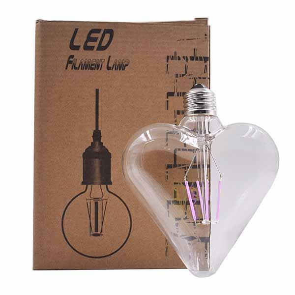 LED Heart Shaped Bulb, 4W, 110V, CDE-1732 Pink