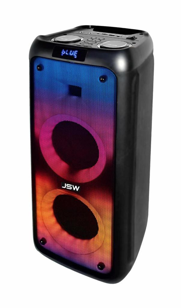 JSW 5.5" x 2 Bluetooth Speaker Box w USB/SD/FM/MIC/ Builtin Battery - JM-57869