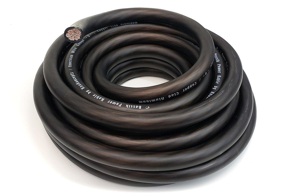 0 Guage Power Wire per ft Black