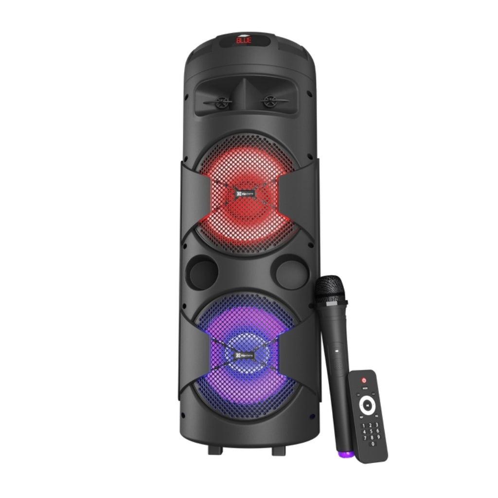 KlipX MagBlaster PRO 3000Watts Bluetooth Rechargable Speaker/ 13hr Playback/ LED lights W/ Free Mic inside - KLS-890