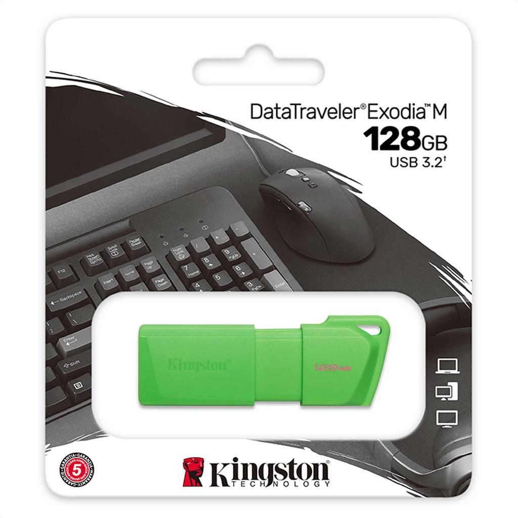 Kingston - 3.2 USB flash drive - 128 GB - Neon Green (KC-U2L128-7LG)
