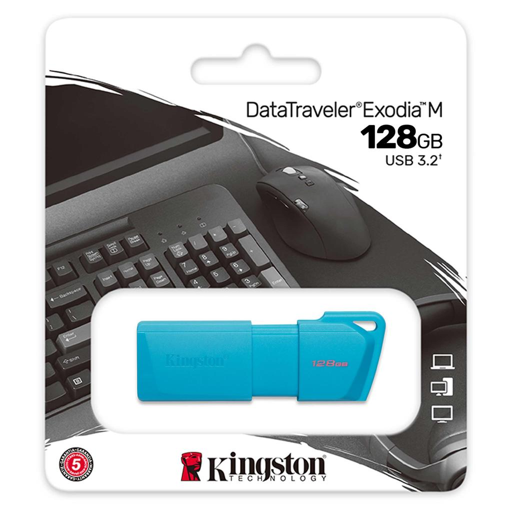 Kingston - 3.2 USB flash drive - 128GB - Neon Blue (KC-U2L128-7LB)