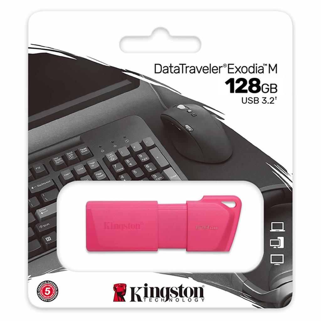 Kingston - 3.2 USB flash drive - 128GB - Neon Pink (KC-U2L128-7LN)