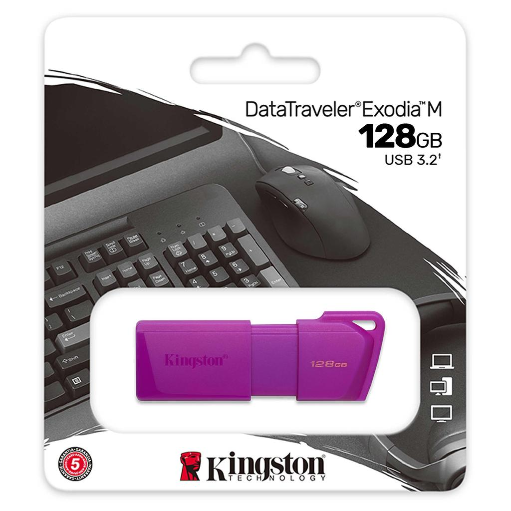 Kingston - 3.2 USB flash drive - 128 GB - Neon Purple (KC-U2L128-7LP)