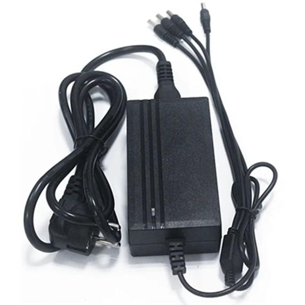 Folksafe 4-channel 12VDC 5A Power Adapter Kit with 4 splitter