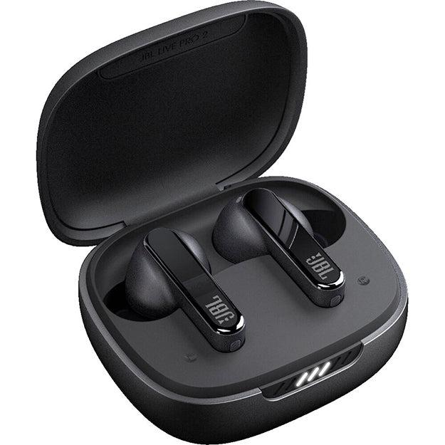JBL Live Pro 2 - True Wireless Noise Cancelling Earbuds, up to 40 Hours of Playback with Wireless Charging, 6 mics for Perfect Calls, Touch & Voice Control, IPX5 Water Resistant Black - JBLLIVEPRO2TWSBAM