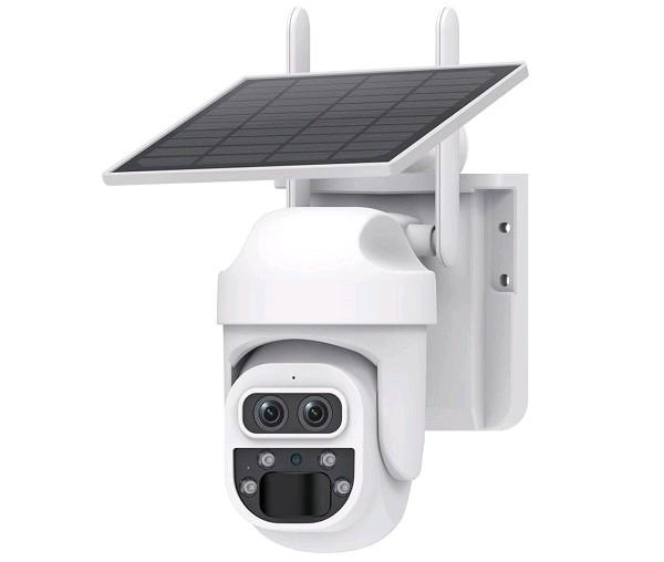 ColorHD  6MP Outdoor & Solar Smart Security Camera; Dual view, Wi-Fi Connection Human Tracking & Night Vision/ IP66/ Pan and Tilt/ 2 way Audio/  (ST-527-6M-12X)