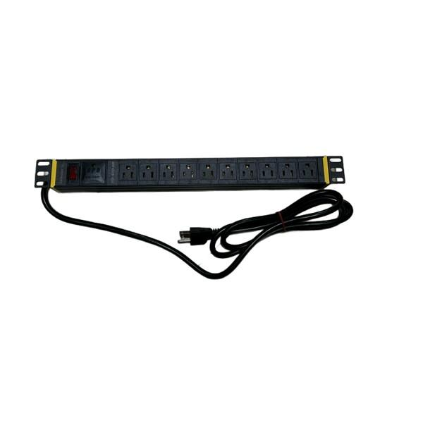 Audiopipe 10 Outlet Rack Mount Power strip with Surge Protector